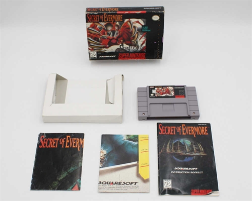 Secret of Evermore - Komplet i Æske - SNES - (USA) (C Grade) (Genbrug)